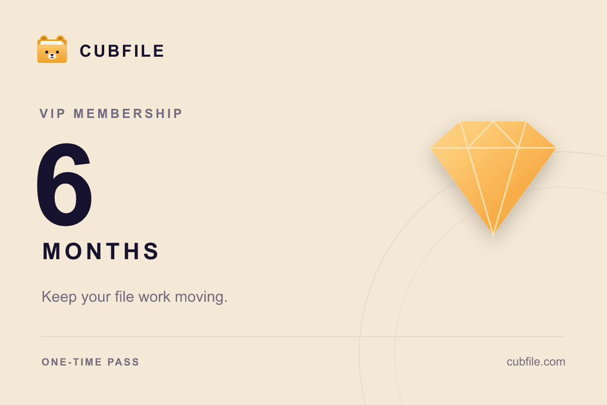 Cubfile VIP — 6 Months